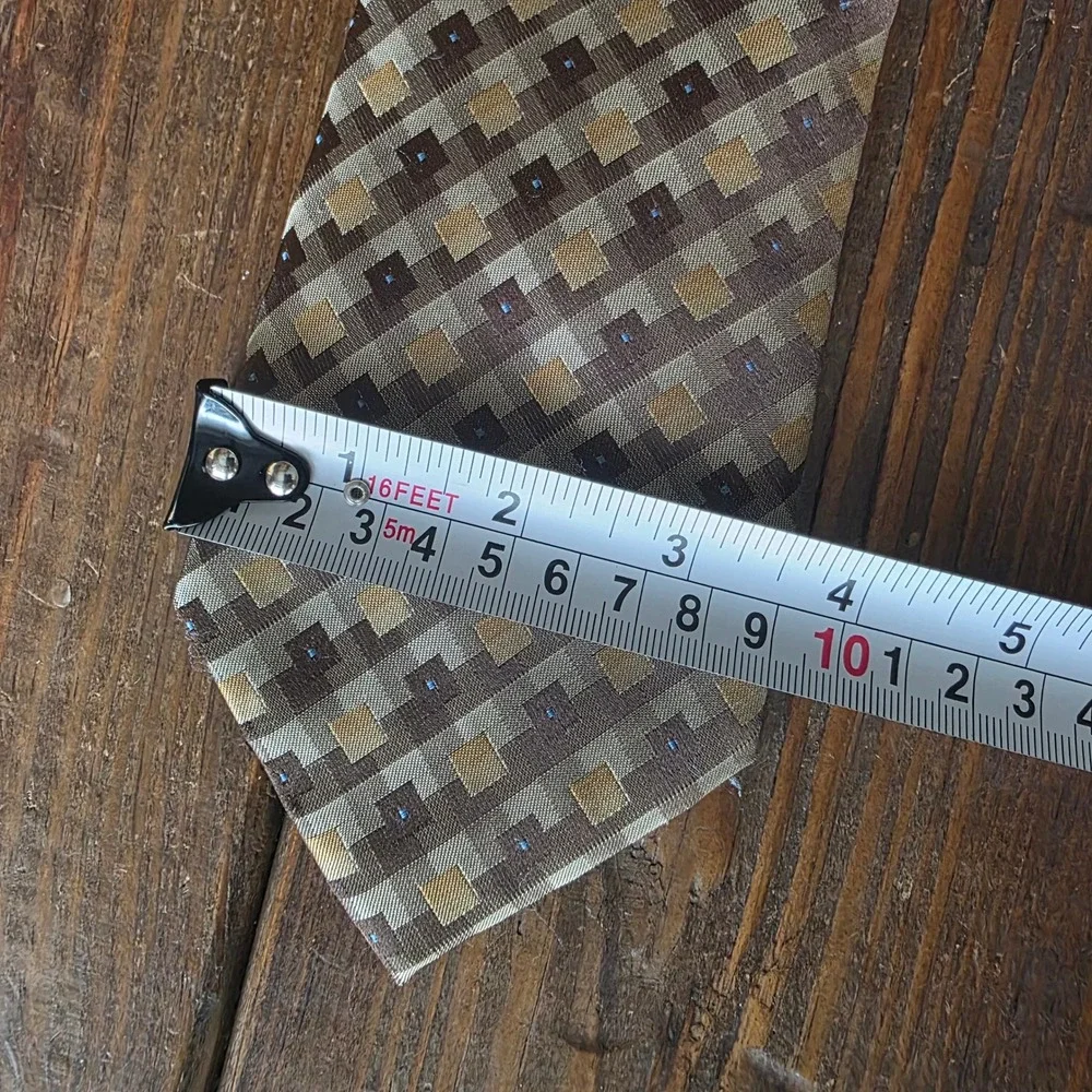 Vintage Chereskin 70's look geometric wide tie eclectic grandpa